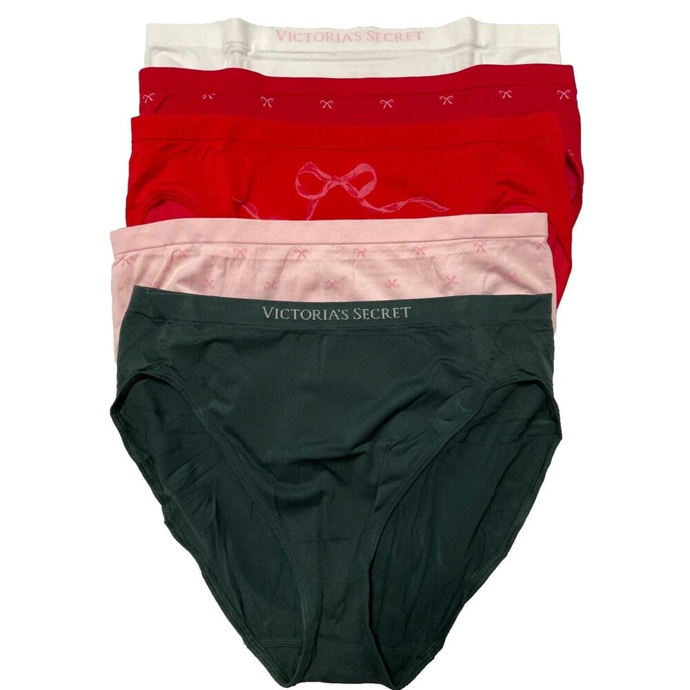 Victoria Secret Brief Panties Womens XL Seamless High Leg 5 Pack Multicolor
